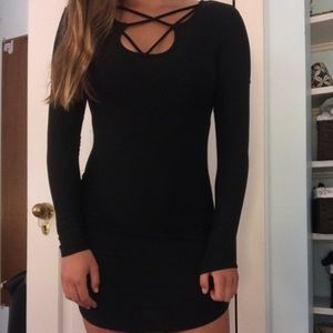 Black mini dress